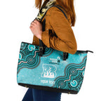 Brisbane Heat NAIDOC Week 2026 Custom Leather Tote Bag 50 Years Deadly Indigenous Art Glitter Effect