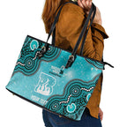 Brisbane Heat NAIDOC Week 2026 Custom Leather Tote Bag 50 Years Deadly Indigenous Art Glitter Effect