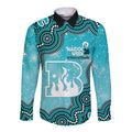 Brisbane Heat NAIDOC Week 2026 Custom Long Sleeve Button Shirt 50 Years Deadly Indigenous Art Glitter Effect