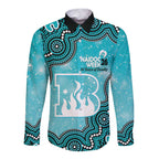 Brisbane Heat NAIDOC Week 2026 Custom Long Sleeve Button Shirt 50 Years Deadly Indigenous Art Glitter Effect