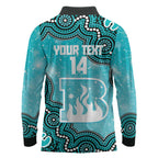 Brisbane Heat NAIDOC Week 2026 Custom Long Sleeve Polo Shirt 50 Years Deadly Indigenous Art Glitter Effect