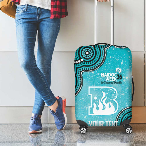 Brisbane Heat NAIDOC Week 2026 Custom Luggage Cover 50 Years Deadly Indigenous Art Glitter Effect