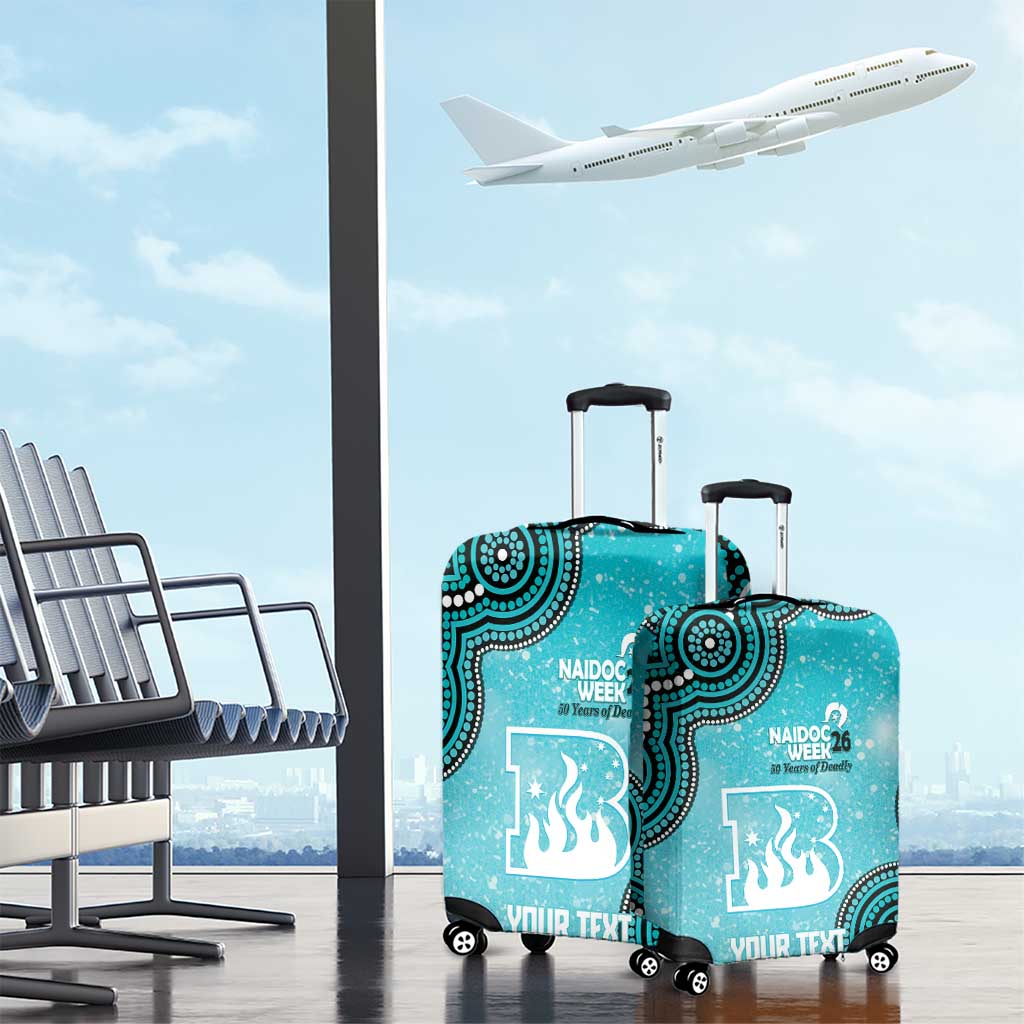Brisbane Heat NAIDOC Week 2026 Custom Luggage Cover 50 Years Deadly Indigenous Art Glitter Effect