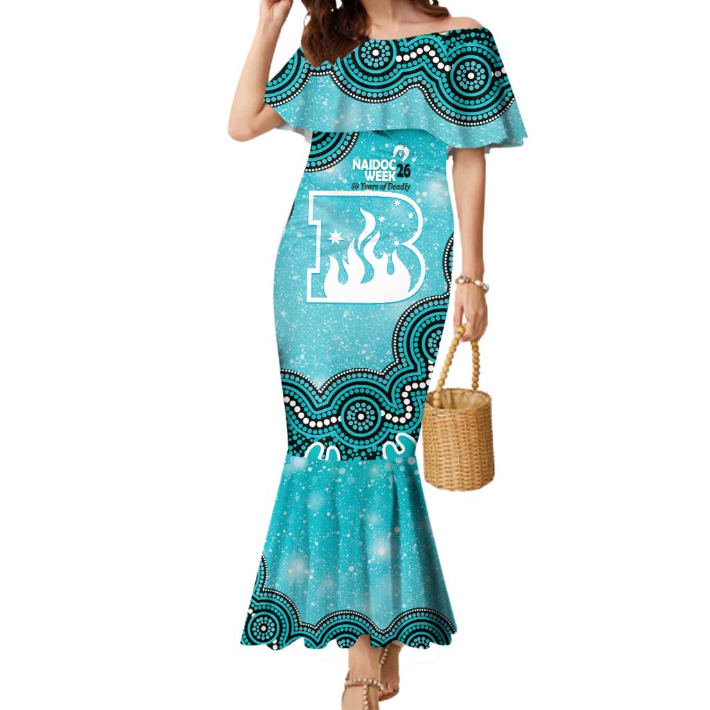 Brisbane Heat NAIDOC Week 2026 Custom Mermaid Dress 50 Years Deadly Indigenous Art Glitter Effect