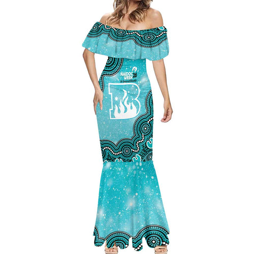 Brisbane Heat NAIDOC Week 2026 Custom Mermaid Dress 50 Years Deadly Indigenous Art Glitter Effect