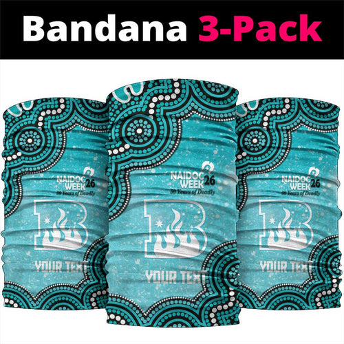 Brisbane Heat NAIDOC Week 2026 Custom Neck Gaiter 50 Years Deadly Indigenous Art Glitter Effect