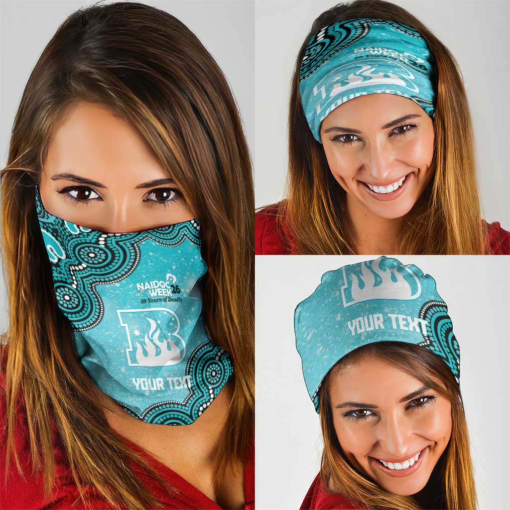 Brisbane Heat NAIDOC Week 2026 Custom Neck Gaiter 50 Years Deadly Indigenous Art Glitter Effect