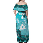 Brisbane Heat NAIDOC Week 2026 Custom Off Shoulder Maxi Dress 50 Years Deadly Indigenous Art Glitter Effect