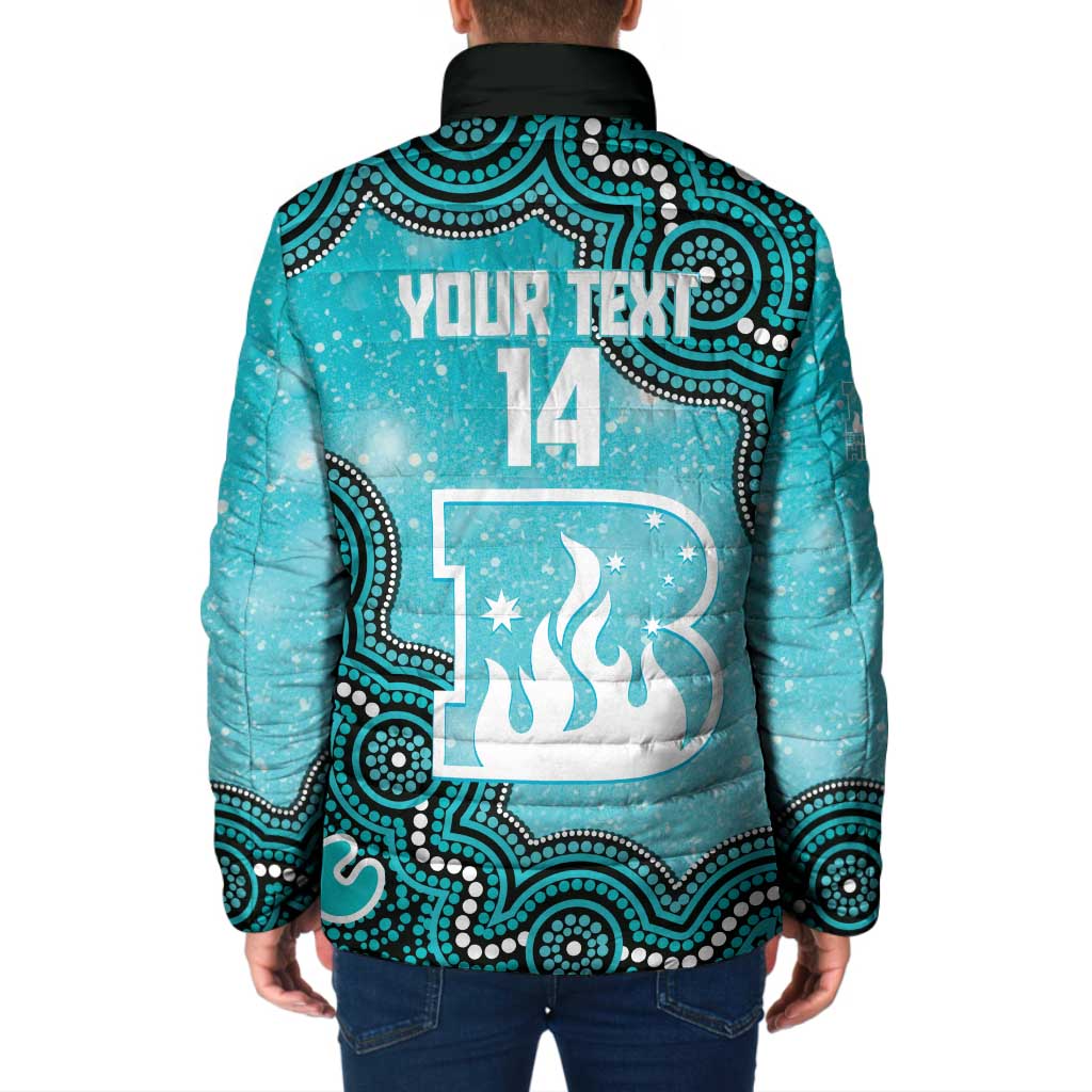 Brisbane Heat NAIDOC Week 2026 Custom Padded Jacket 50 Years Deadly Indigenous Art Glitter Effect