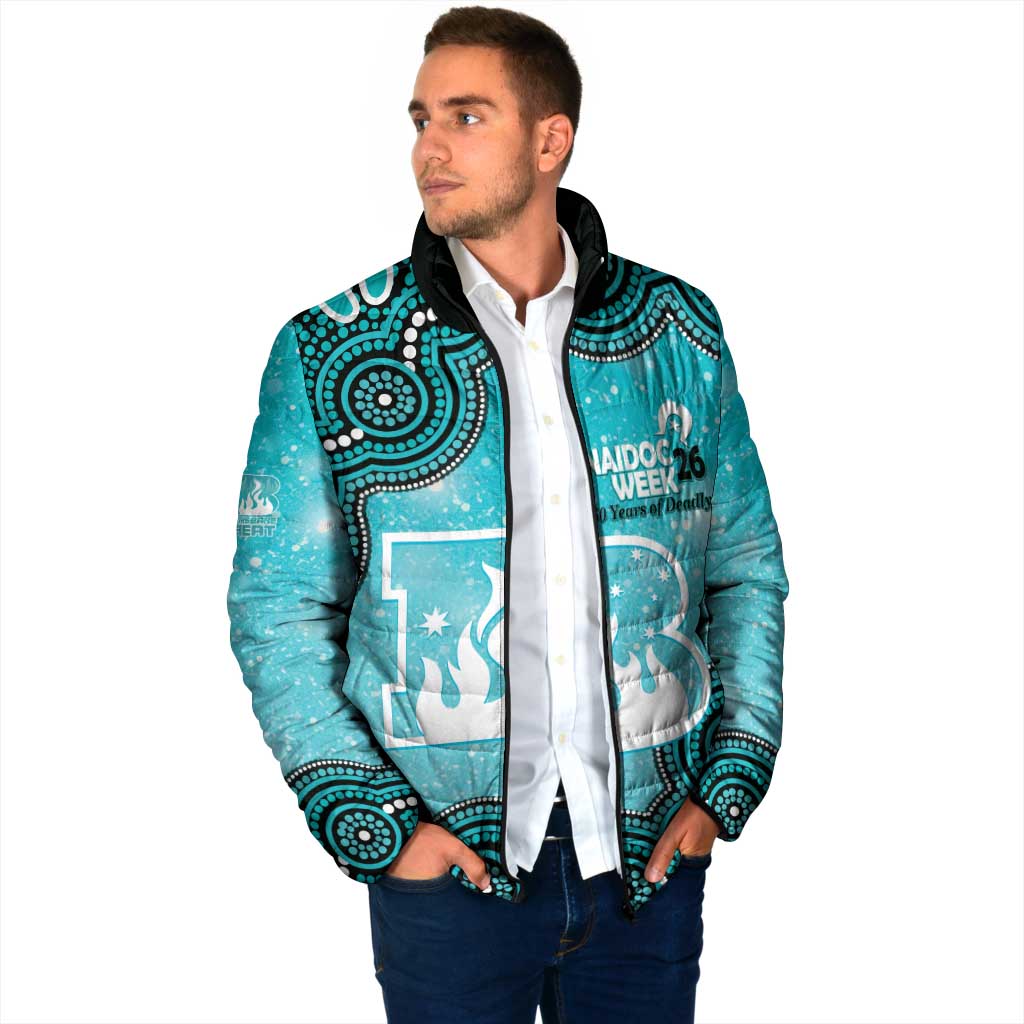 Brisbane Heat NAIDOC Week 2026 Custom Padded Jacket 50 Years Deadly Indigenous Art Glitter Effect