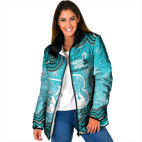 Brisbane Heat NAIDOC Week 2026 Custom Padded Jacket 50 Years Deadly Indigenous Art Glitter Effect
