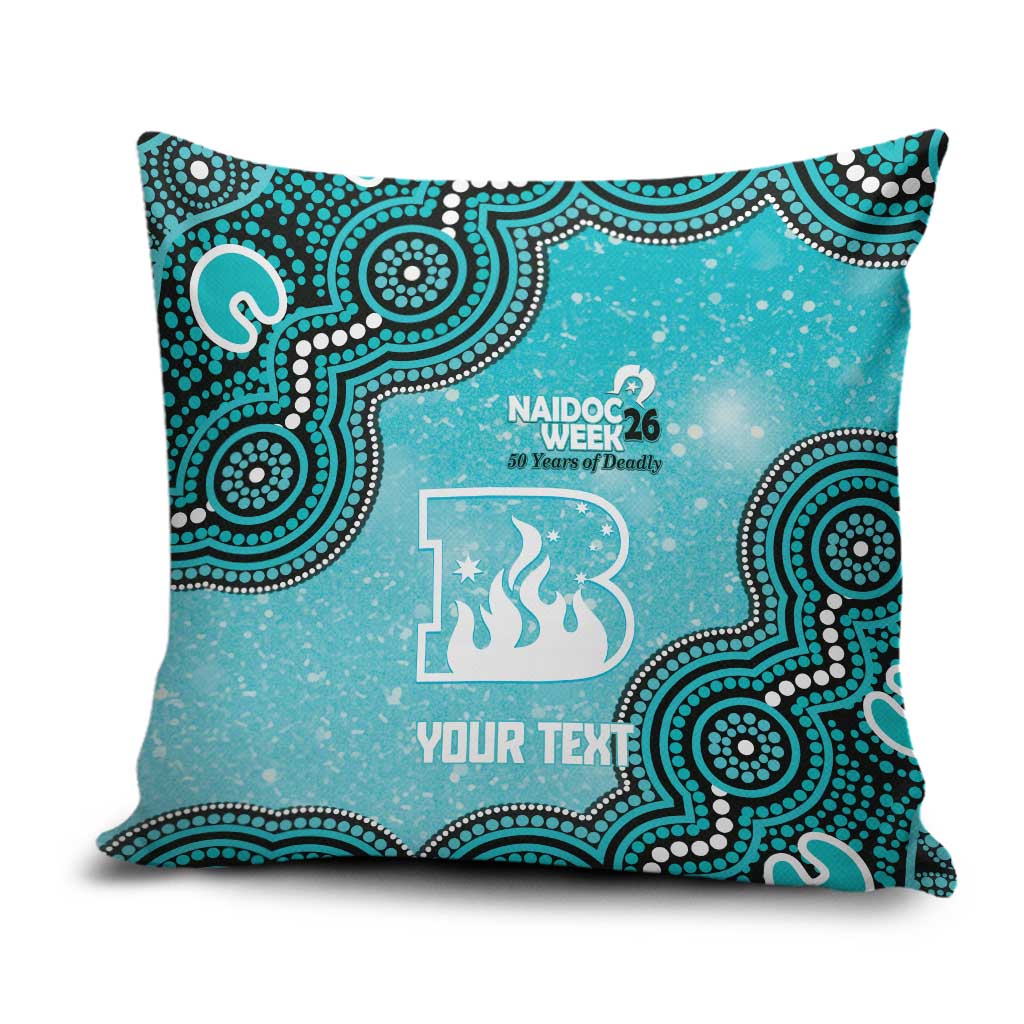 Brisbane Heat NAIDOC Week 2026 Custom Pillow Cover 50 Years Deadly Indigenous Art Glitter Effect