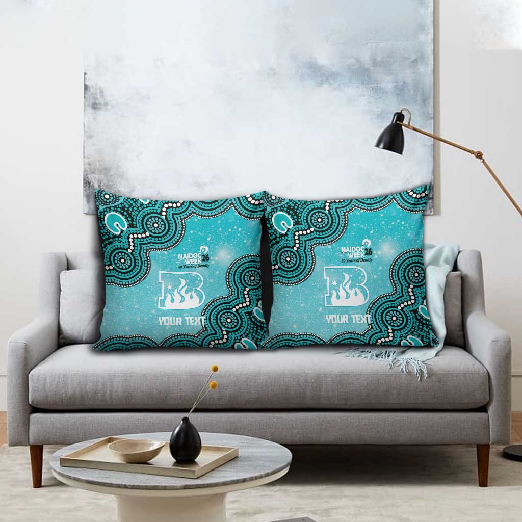 Brisbane Heat NAIDOC Week 2026 Custom Pillow Cover 50 Years Deadly Indigenous Art Glitter Effect
