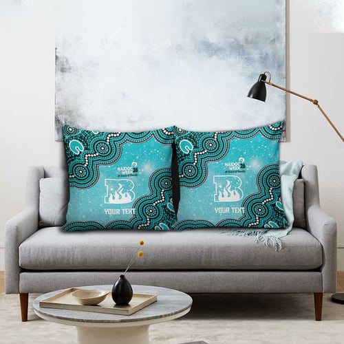 Brisbane Heat NAIDOC Week 2026 Custom Pillow Cover 50 Years Deadly Indigenous Art Glitter Effect