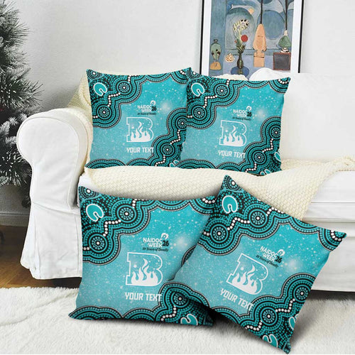 Brisbane Heat NAIDOC Week 2026 Custom Pillow Cover 50 Years Deadly Indigenous Art Glitter Effect