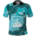 Brisbane Heat NAIDOC Week 2026 Custom Polo Shirt 50 Years Deadly Indigenous Art Glitter Effect