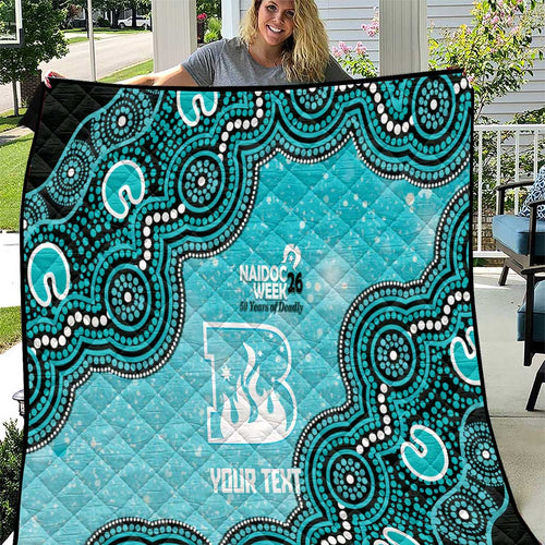 Brisbane Heat NAIDOC Week 2026 Custom Quilt 50 Years Deadly Indigenous Art Glitter Effect
