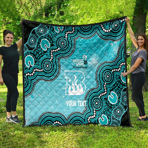Brisbane Heat NAIDOC Week 2026 Custom Quilt 50 Years Deadly Indigenous Art Glitter Effect
