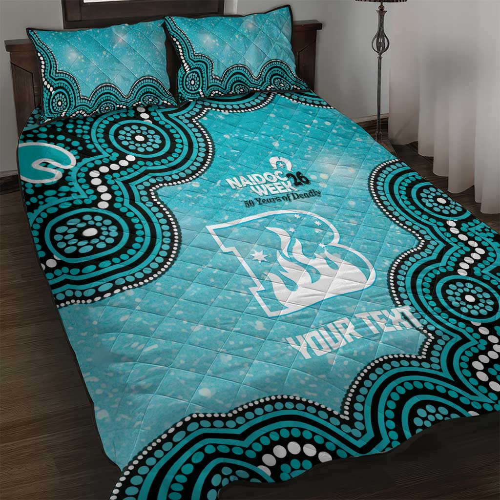 Brisbane Heat NAIDOC Week 2026 Custom Quilt Bed Set 50 Years Deadly Indigenous Art Glitter Effect