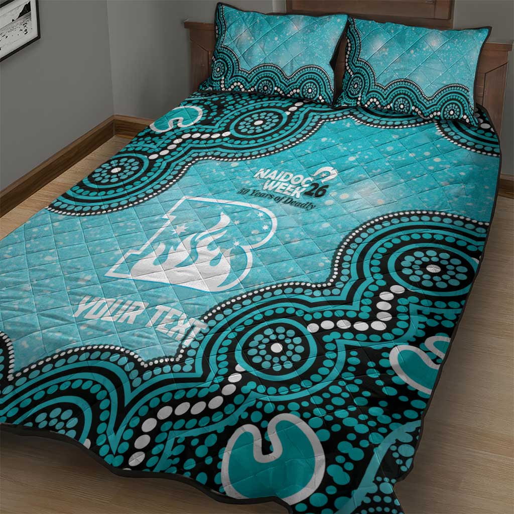 Brisbane Heat NAIDOC Week 2026 Custom Quilt Bed Set 50 Years Deadly Indigenous Art Glitter Effect