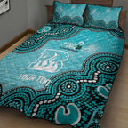 Brisbane Heat NAIDOC Week 2026 Custom Quilt Bed Set 50 Years Deadly Indigenous Art Glitter Effect