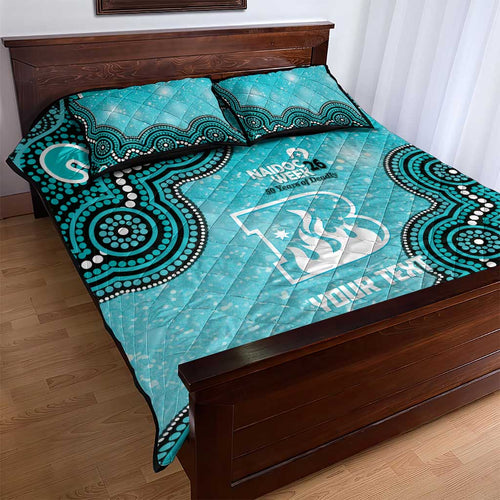 Brisbane Heat NAIDOC Week 2026 Custom Quilt Bed Set 50 Years Deadly Indigenous Art Glitter Effect