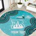 Brisbane Heat NAIDOC Week 2026 Custom Round Carpet 50 Years Deadly Indigenous Art Glitter Effect