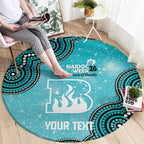 Brisbane Heat NAIDOC Week 2026 Custom Round Carpet 50 Years Deadly Indigenous Art Glitter Effect