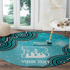 Brisbane Heat NAIDOC Week 2026 Custom Round Carpet 50 Years Deadly Indigenous Art Glitter Effect