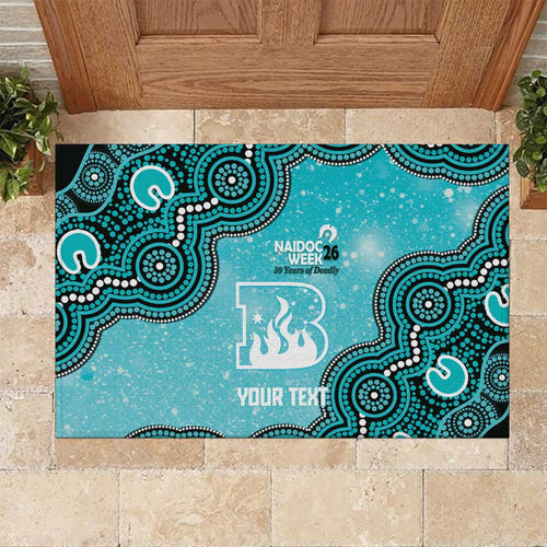 Brisbane Heat NAIDOC Week 2026 Custom Rubber Doormat 50 Years Deadly Indigenous Art Glitter Effect
