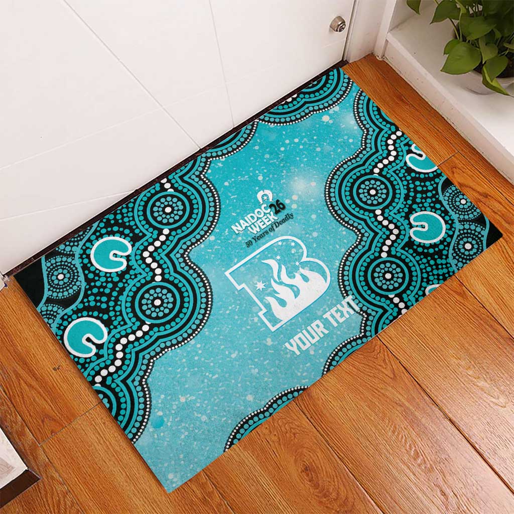 Brisbane Heat NAIDOC Week 2026 Custom Rubber Doormat 50 Years Deadly Indigenous Art Glitter Effect