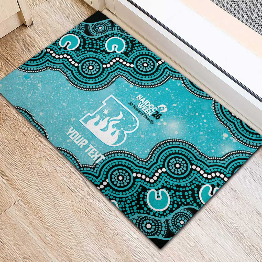 Brisbane Heat NAIDOC Week 2026 Custom Rubber Doormat 50 Years Deadly Indigenous Art Glitter Effect