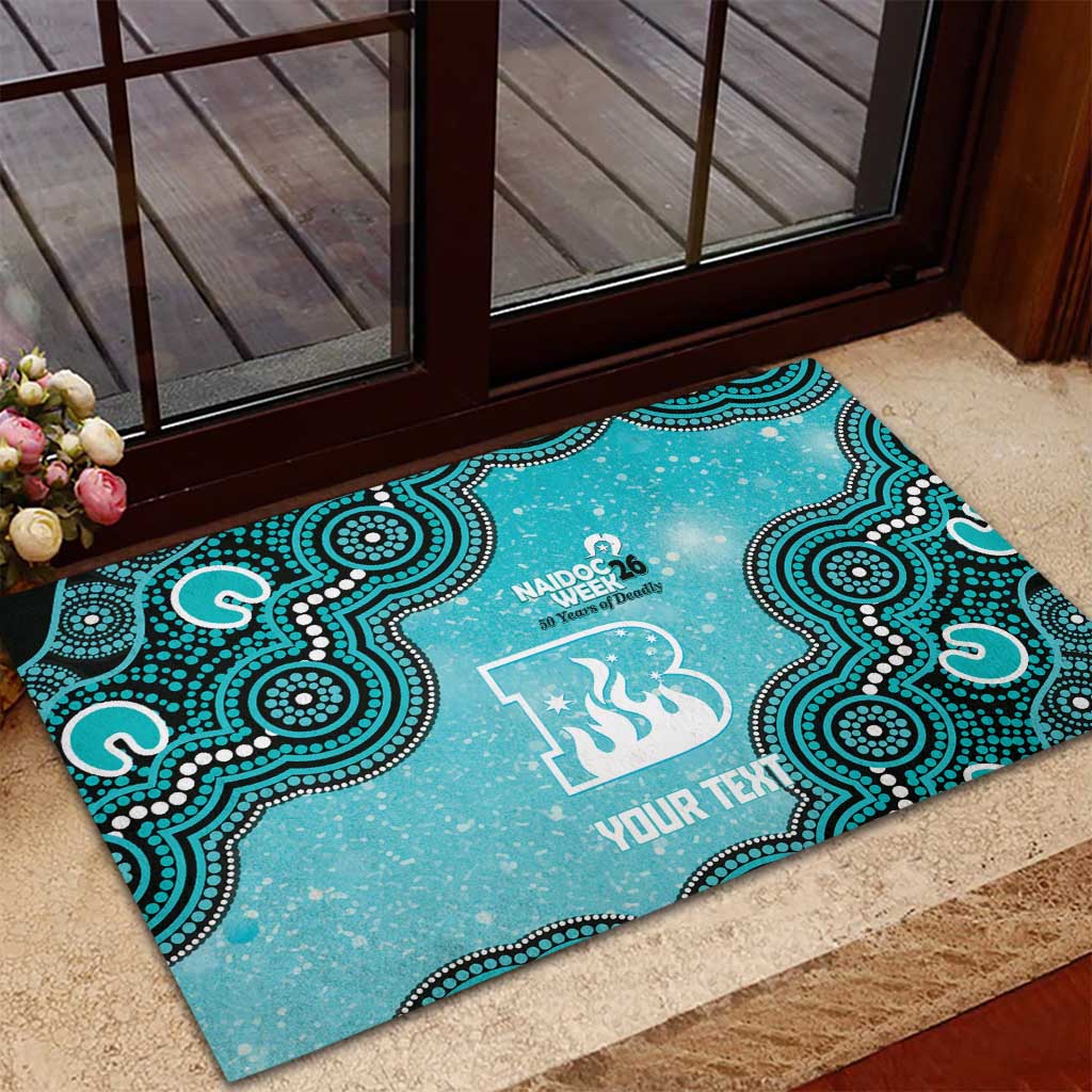 Brisbane Heat NAIDOC Week 2026 Custom Rubber Doormat 50 Years Deadly Indigenous Art Glitter Effect