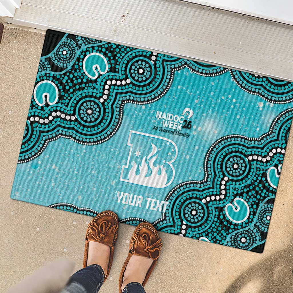 Brisbane Heat NAIDOC Week 2026 Custom Rubber Doormat 50 Years Deadly Indigenous Art Glitter Effect