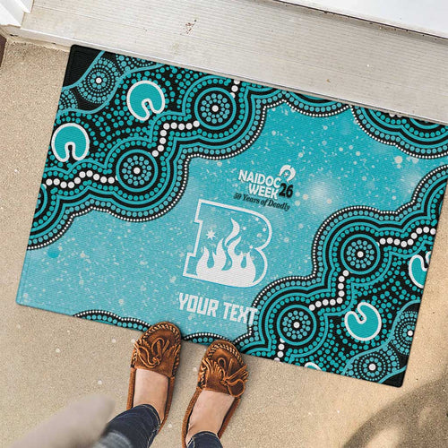 Brisbane Heat NAIDOC Week 2026 Custom Rubber Doormat 50 Years Deadly Indigenous Art Glitter Effect
