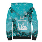 Brisbane Heat NAIDOC Week 2026 Custom Sherpa Hoodie 50 Years Deadly Indigenous Art Glitter Effect