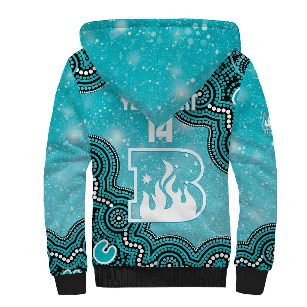 Brisbane Heat NAIDOC Week 2026 Custom Sherpa Hoodie 50 Years Deadly Indigenous Art Glitter Effect