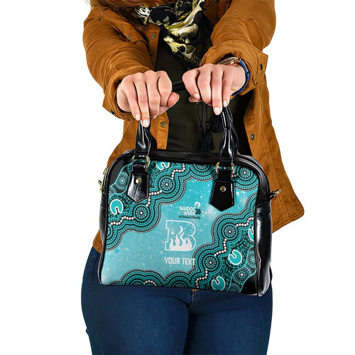 Brisbane Heat NAIDOC Week 2026 Custom Shoulder Handbag 50 Years Deadly Indigenous Art Glitter Effect