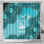 Brisbane Heat NAIDOC Week 2026 Custom Shower Curtain 50 Years Deadly Indigenous Art Glitter Effect