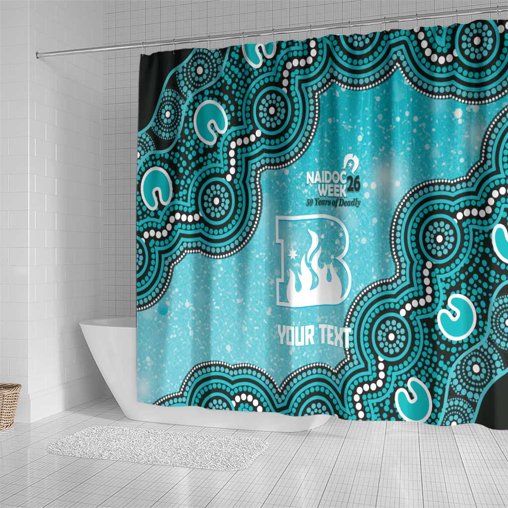 Brisbane Heat NAIDOC Week 2026 Custom Shower Curtain 50 Years Deadly Indigenous Art Glitter Effect