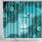 Brisbane Heat NAIDOC Week 2026 Custom Shower Curtain 50 Years Deadly Indigenous Art Glitter Effect