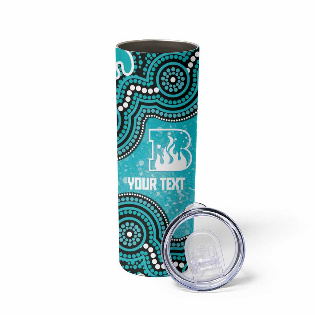 Brisbane Heat NAIDOC Week 2026 Custom Skinny Tumbler 50 Years Deadly Indigenous Art Glitter Effect