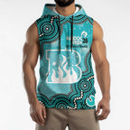 Brisbane Heat NAIDOC Week 2026 Custom Sleeveless Hoodie 50 Years Deadly Indigenous Art Glitter Effect