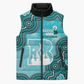Brisbane Heat NAIDOC Week 2026 Custom Sleeveless Puffer Jacket 50 Years Deadly Indigenous Art Glitter Effect