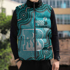 Brisbane Heat NAIDOC Week 2026 Custom Sleeveless Puffer Jacket 50 Years Deadly Indigenous Art Glitter Effect