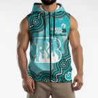 Brisbane Heat NAIDOC Week 2026 Custom Sleeveless Zip Hoodie 50 Years Deadly Indigenous Art Glitter Effect