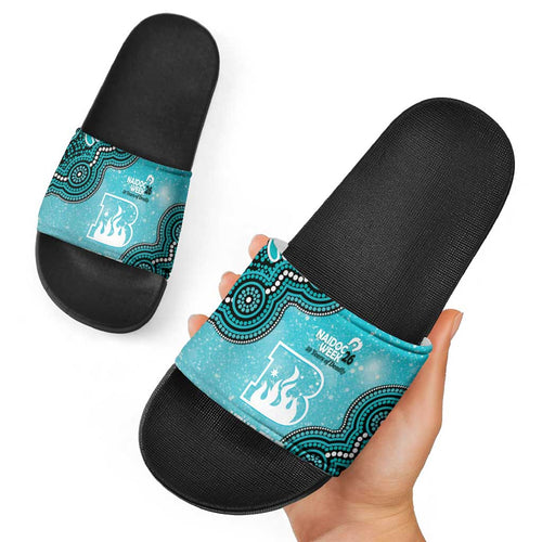 Brisbane Heat NAIDOC Week 2026 Custom Slide Sandals 50 Years Deadly Indigenous Art Glitter Effect