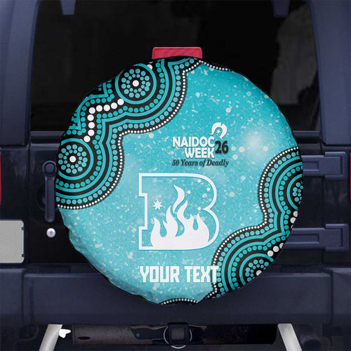 Brisbane Heat NAIDOC Week 2026 Custom Spare Tire Cover 50 Years Deadly Indigenous Art Glitter Effect
