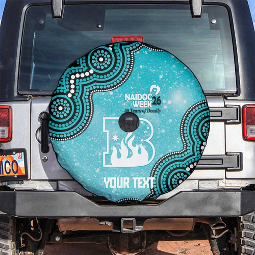 Brisbane Heat NAIDOC Week 2026 Custom Spare Tire Cover 50 Years Deadly Indigenous Art Glitter Effect