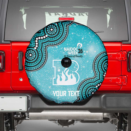 Brisbane Heat NAIDOC Week 2026 Custom Spare Tire Cover 50 Years Deadly Indigenous Art Glitter Effect